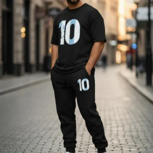 2 Pcs Men's Polyester Printed Track Suit